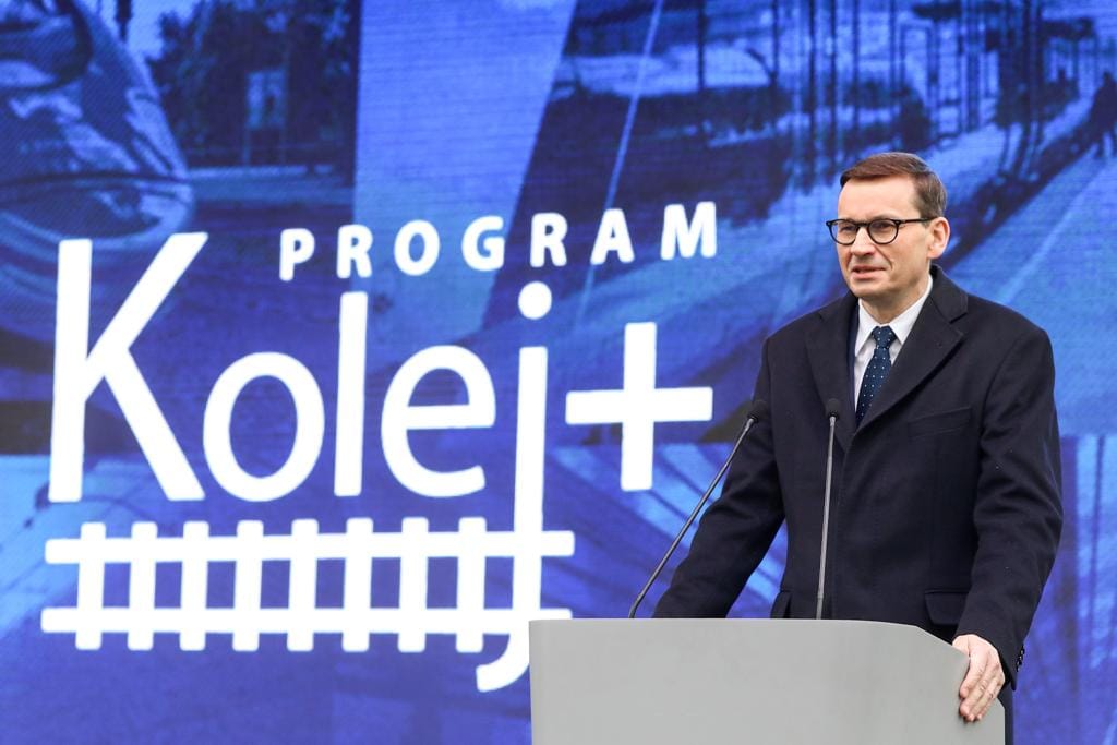 Premier Mateusz Morawiecki podczas wystąpienia 