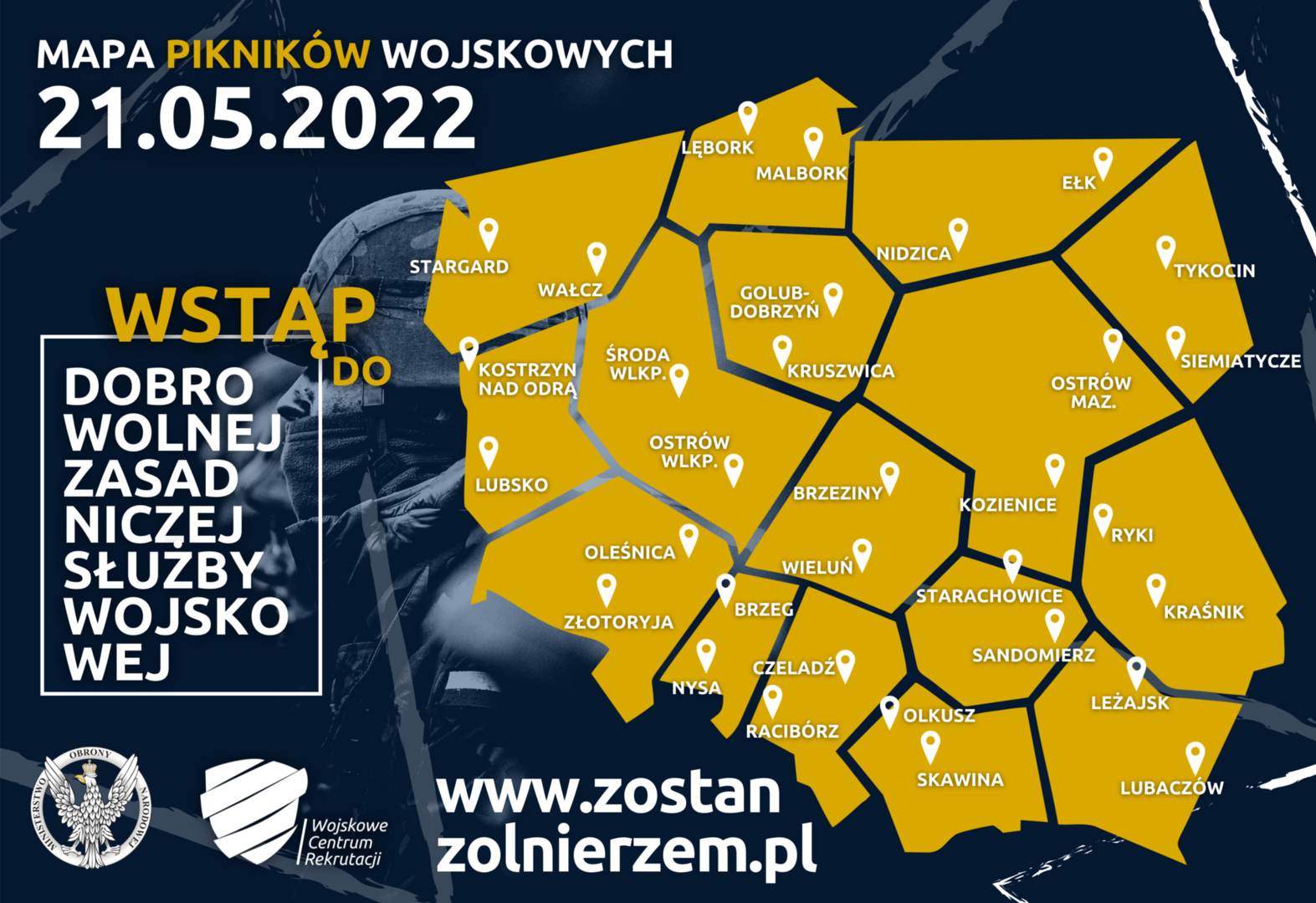 Mapa Polski - pikniki
