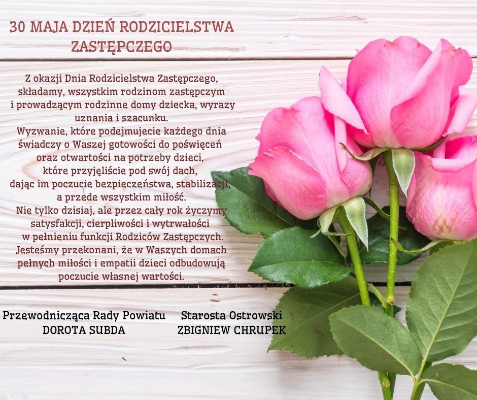 życzenia z okazji Dnia rodzicielstwa zastępczego