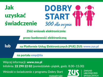 plakat informujący o programie 300+