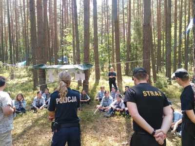 spotkanie harcerzy z Policją