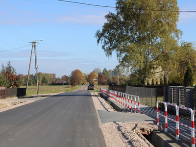 Przebudowany odcinek drogi powiatowej Brok - Stare Kaczkowo 