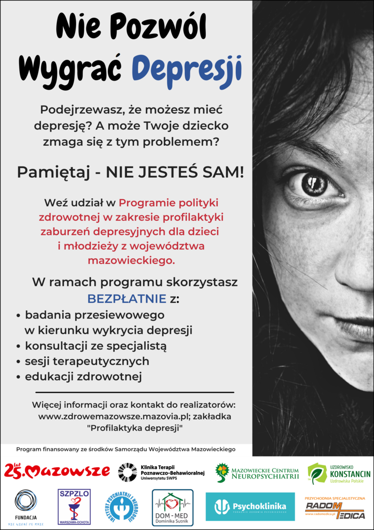 Plakat informujący o programie