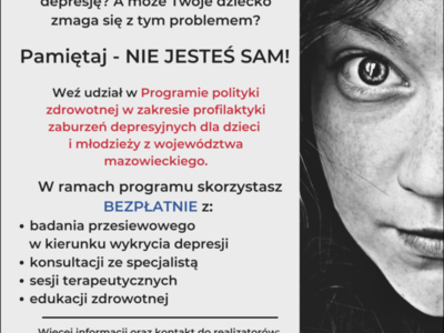 Plakat informujący o programie