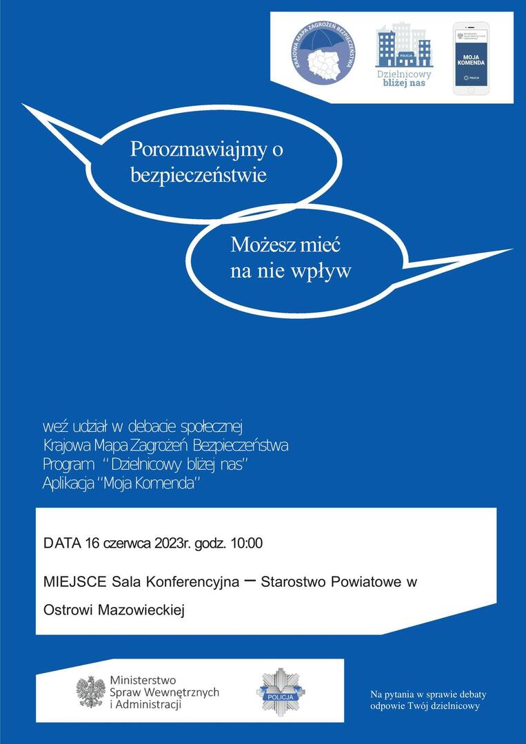 Plakat informujący o debacie