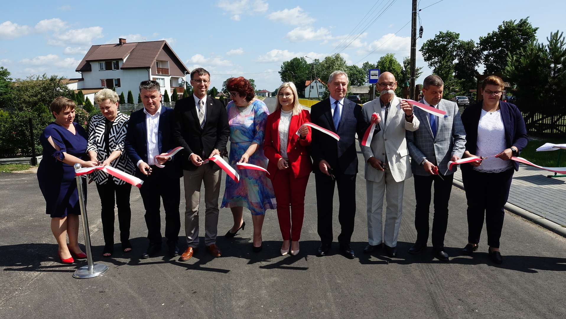 Uroczyste otwarcie drogi powiatowej nr 2607W Jasienica - Kowalówka - Stara Ruskołęka