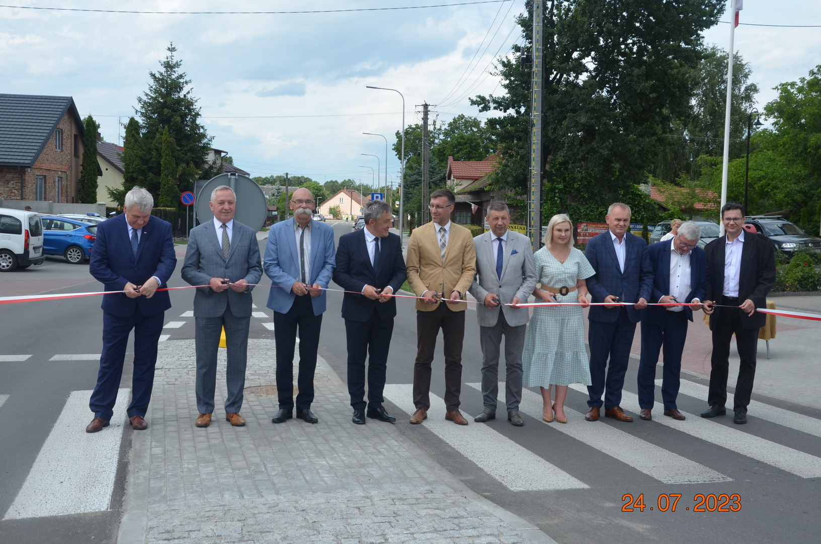 uroczyste otwarcie nowo przebudowanych dróg w Wąsewie
