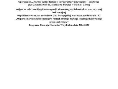 Siłownia zewnętrzna przy Zespole Szkół w Małkini Górnej 