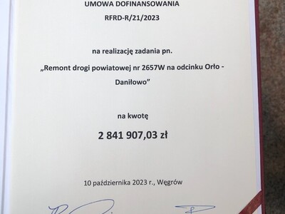 Umowa na dofinansowanie 