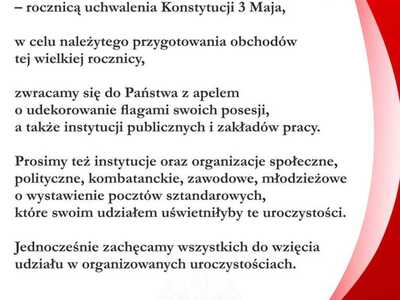 233. ROCZNICA UCHWALENIA KONSTYTUCJI 3 MAJA (APEL)