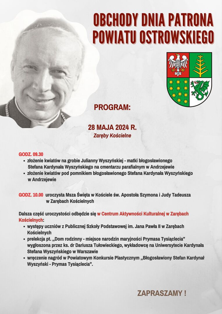 program obchodów Dnia Patrona