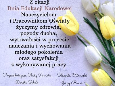 Życzenia z okazji Dnia Edukacji Narodowej
