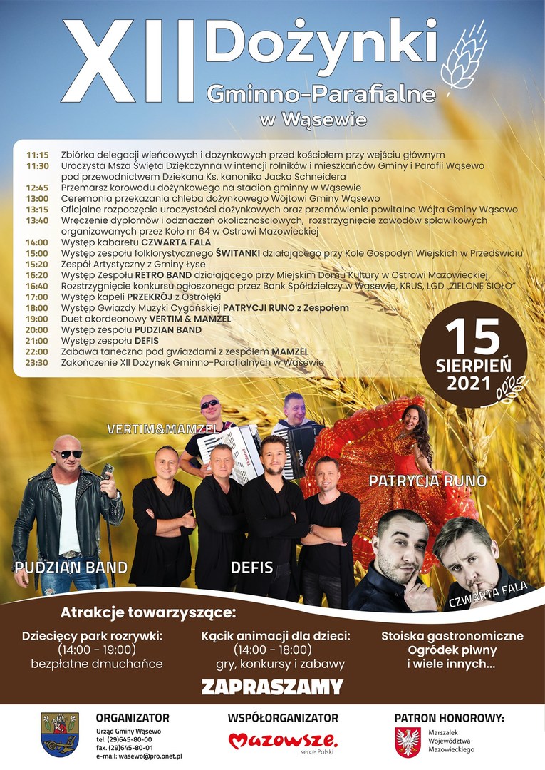 XII Dożynki Gminno - Parafialne w Wąsewie