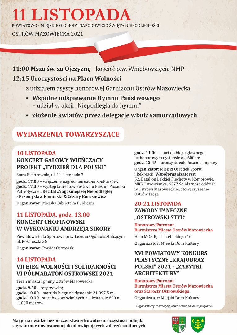 11 listopada. Powiatowo - Miejskie Obchody Narodowego Święta...