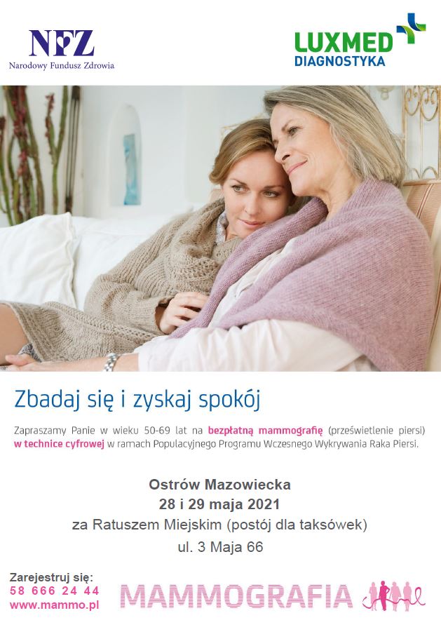 Bezpłatne badania mammograficzne
