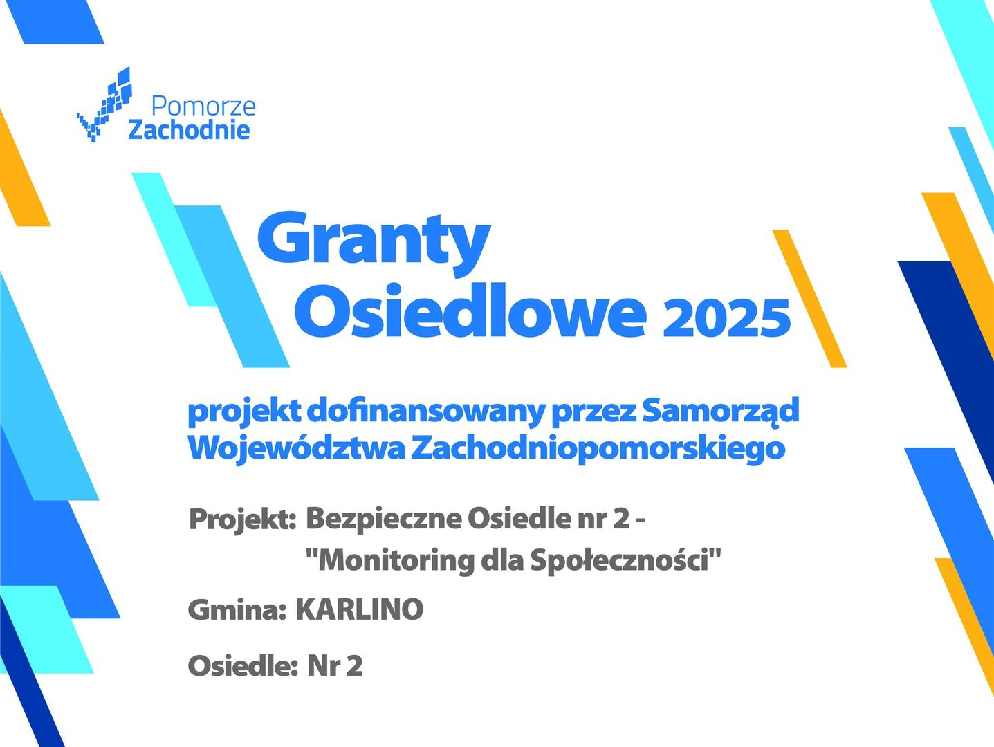 Zakończenie projektu „Bezpieczne Osiedle nr 2 – Monitoring dla Społeczności” dofinansowanego w ramach Grantów Osiedlowych 2025