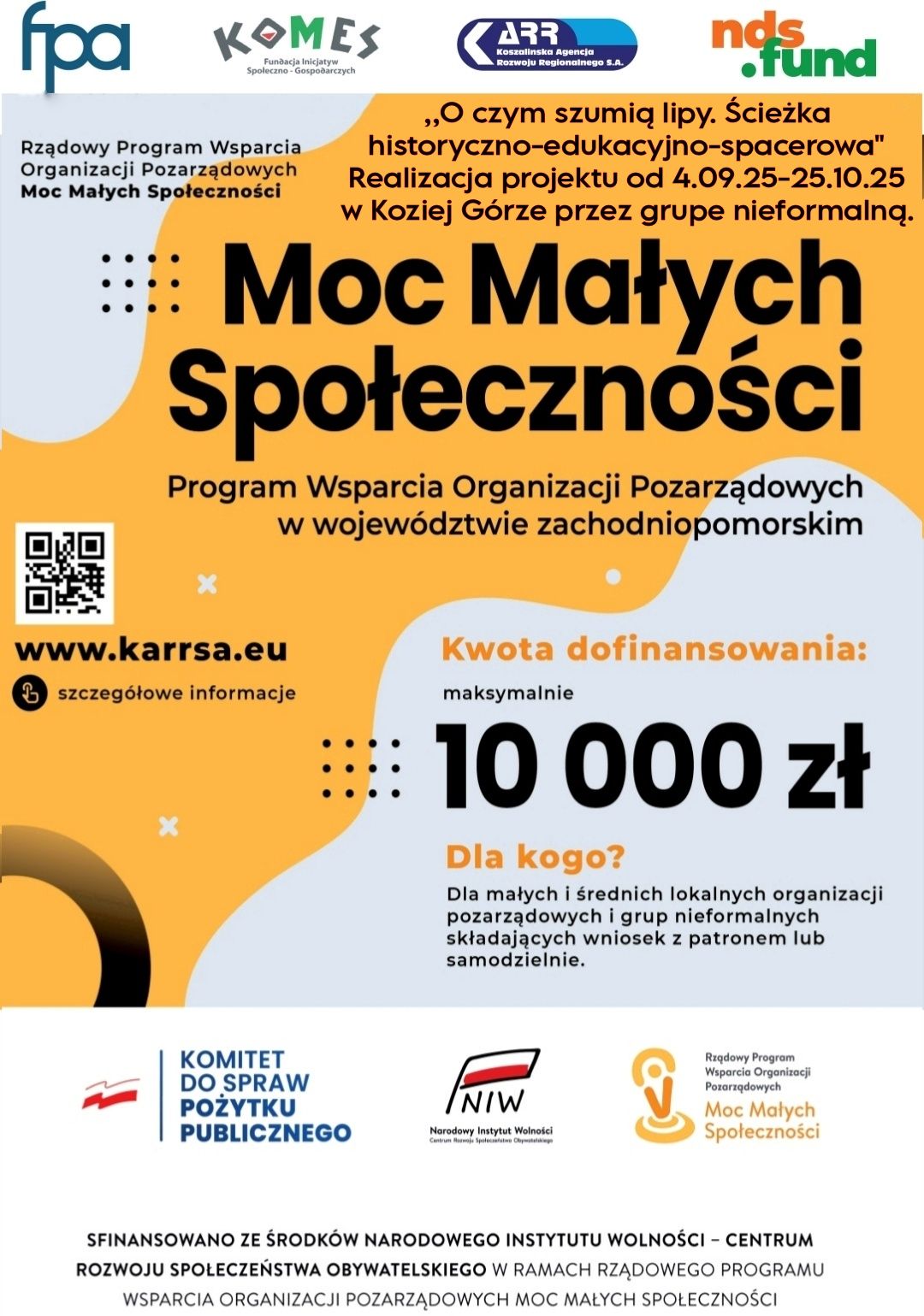  "O czym szumią lipy. Ścieżka historyczno-edukacyjno-spacerowa"