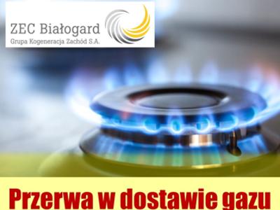 grafika z znapisem przerwa w dostawie gazu