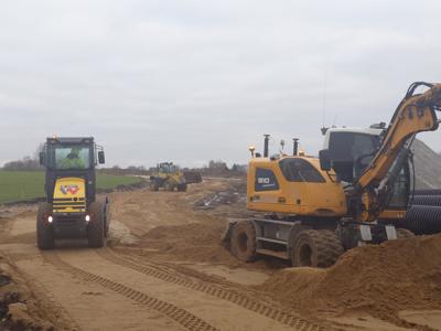 Prace budowlane na strefie przemysłowej Karlinko