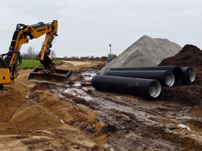 Prace budowlane na strefie przemysłowej Karlinko