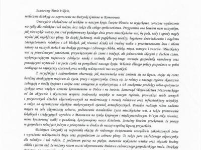 Podziękowania i nagrody