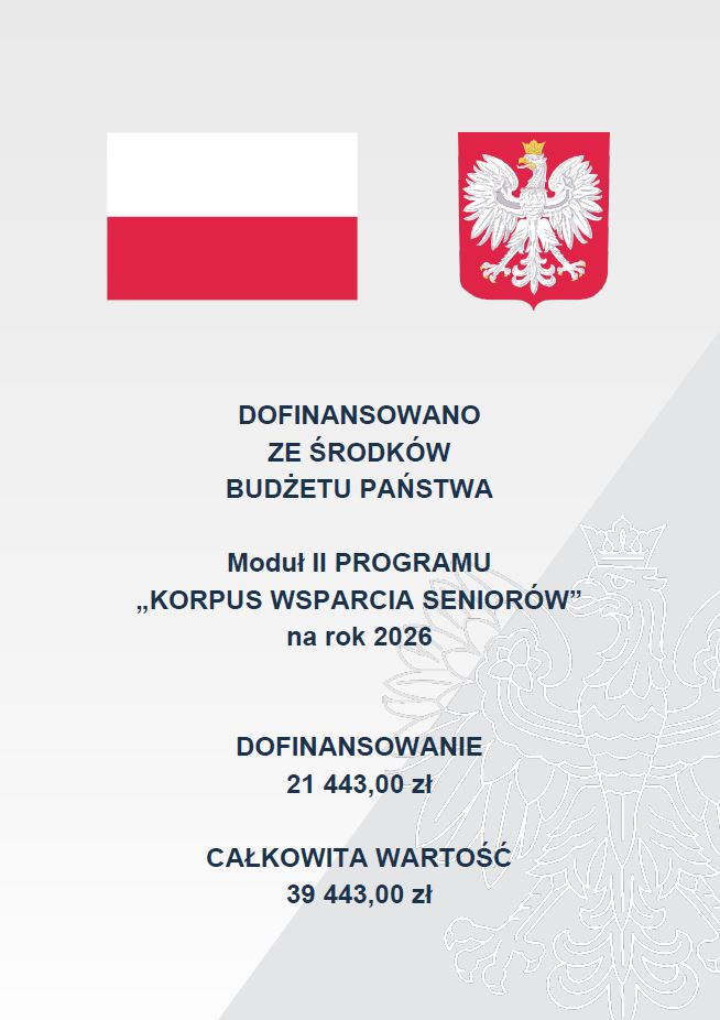 Dofinansowano ze środków Budżetu Państwa