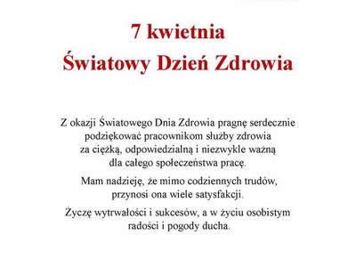Światowy dzień zdrowia