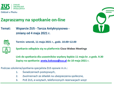 Zaproszenie na spotkanie dotyczące Tarczy Antykryzysowej