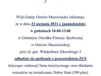 Spotkanie z pracownikiem ZUS