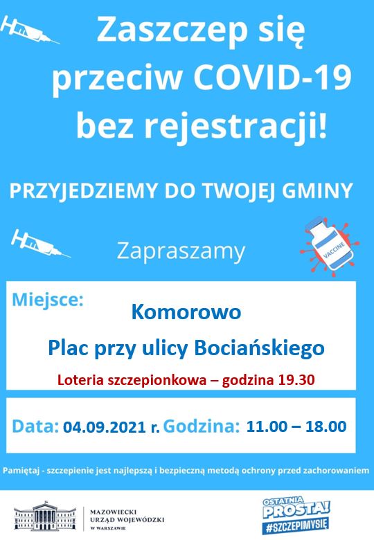 Zaszczep się przeciw COVID-19 bez rejestracji