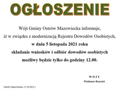 ogłoszenie