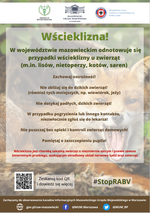 Zagrożenie wścieklizną !
