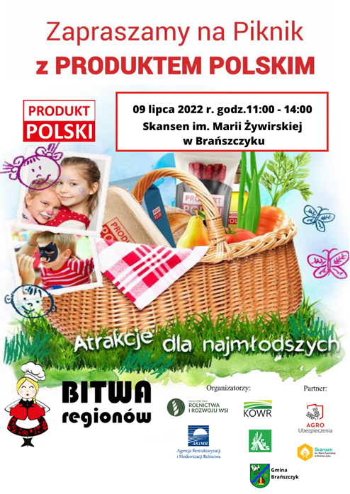 Powiatowy etap Ogólnopolskiego Konkursu Kulinarnego dla Kół Gospodyń Wiejskich Bitwa Regionów oraz Piknik z PRODUKTEM POLSKIM