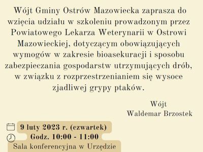 Szkolenie dla hodowców drobiu