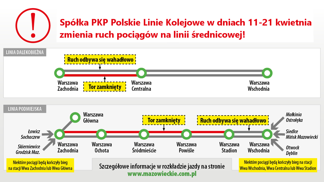 Zmiany w rozkładzie jazdy