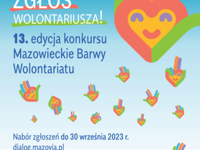 Zgłoś Wolontariusza  w konkursie "Mazowieckie Barwy Wolontariatu"